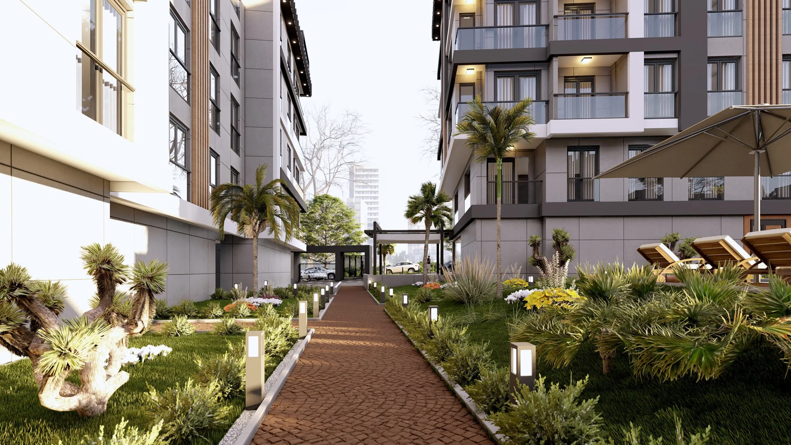 Günyüzü Park Evleri peyzaj ve blok yerleşimi 11