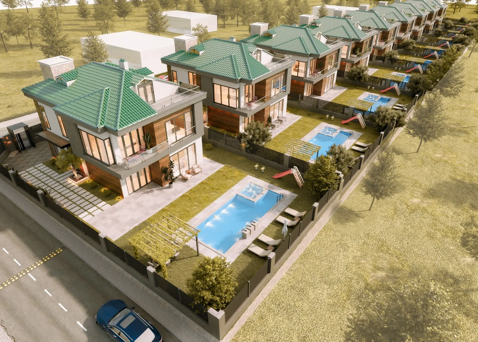 Güzelbahçe Villaları villa blok yerleşimi 2