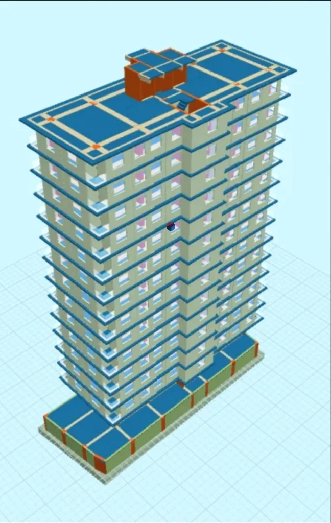 Ensar Deniz 3D taşıyıcı sistem analiz modeli