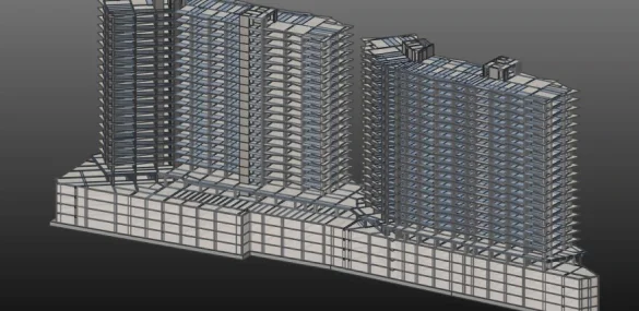 Flamingo Alkent Hadımköy 3D taşıyıcı model 3