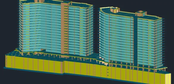 Flamingo Alkent Hadımköy 3D statik analiz modeli 4