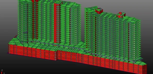 Flamingo Alkent Hadımköy 3D statik analiz modeli 5