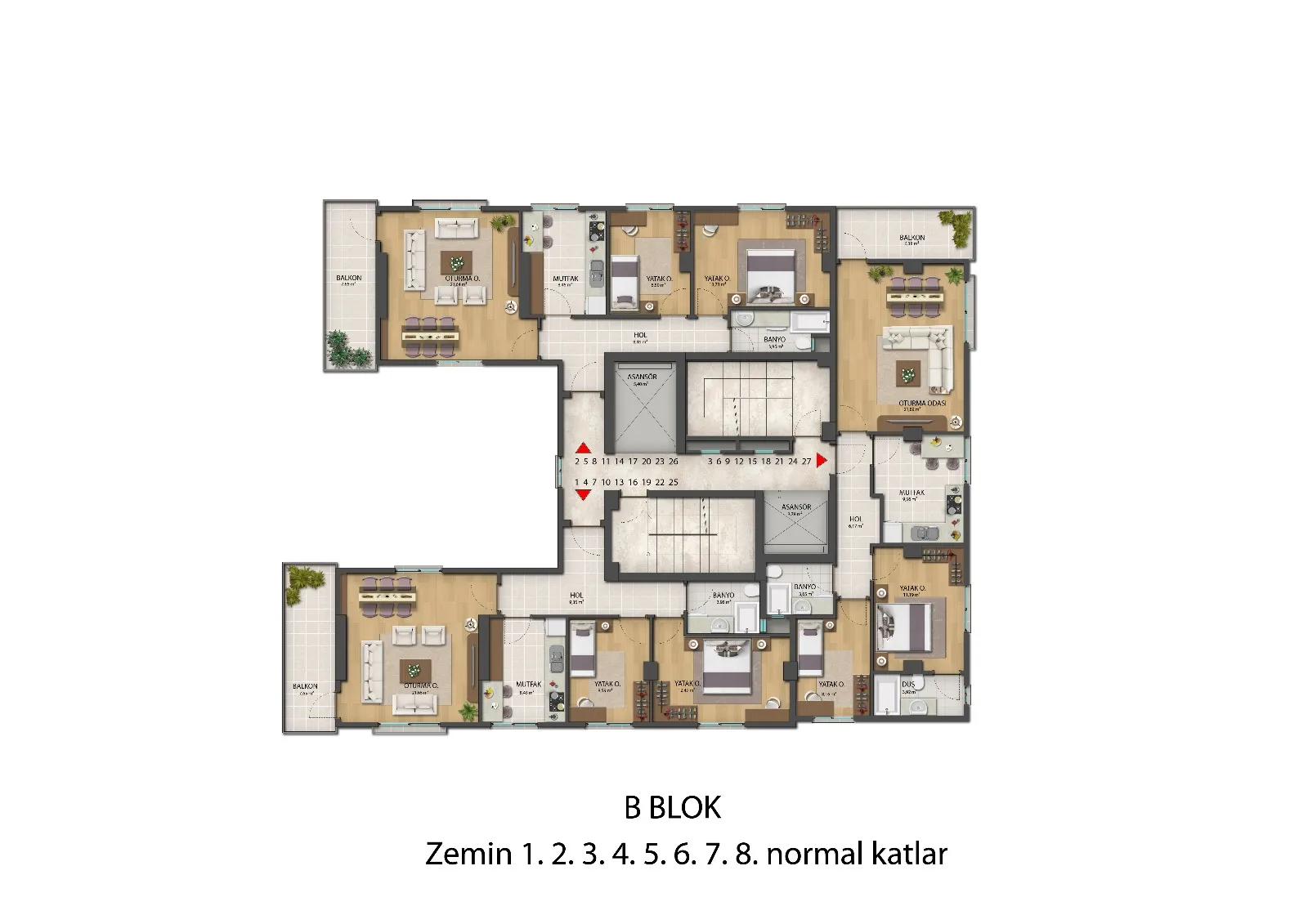 FRD Yapı mimari konut renderı 1