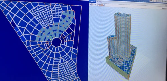 Lavida Otel Hadımköy 3D taşıyıcı sistem modeli