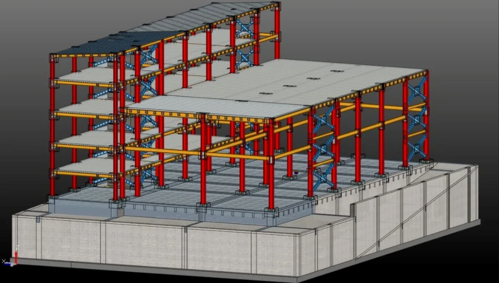 Sancaktepe Fabrika 3D çelik karkas modeli